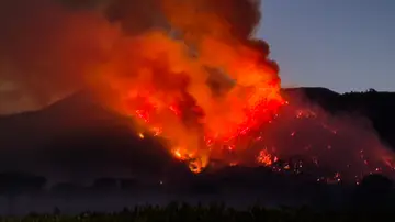 Imagen de la ladera del volcán Imagen de la ladera del volcán