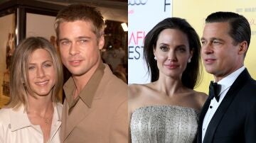 Jennifer Aniston, Brad Pitt y Angelina Jolie