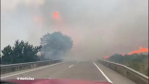 Incendio en mitad de la carretera Qué hacer si un incendio te pilla conduciendo