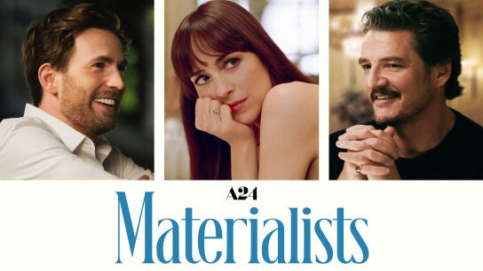 Chris Evans, Dakota Johnson y Pedro Pascal en Materialistas