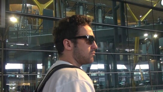Froil&aacute;n, en el aeropuerto de Madrid