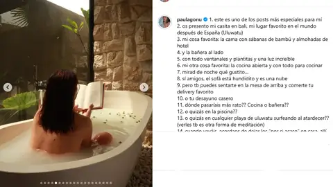 Bañera en la villa de Bali de Paula Gonu Bañera en la villa de Bali de Paula Gonu