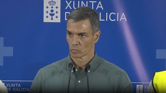 Imagen de S&aacute;nchez durante la comparecencia en Ourense. 