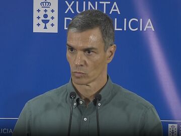 Imagen de Sánchez durante la comparecencia en Ourense. 
