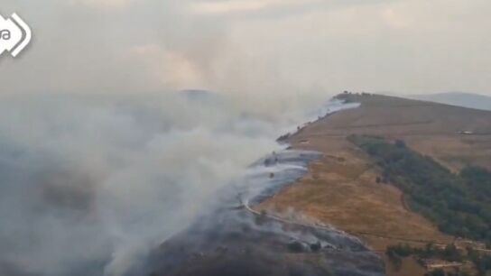Incendio forestal en Asturias. 