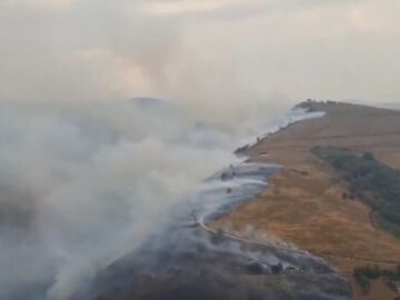 Incendio forestal en Asturias. 