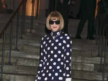 Anna Wintour, con vestido de lunares Anna Wintour, con vestido de lunares