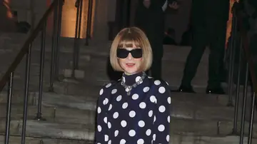 Anna Wintour, con vestido de lunares Anna Wintour, con vestido de lunares