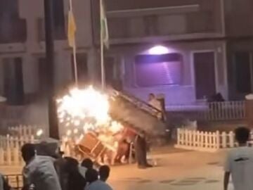  Herida una joven durante la quema del 'Toro de Fuego' de Escacena 