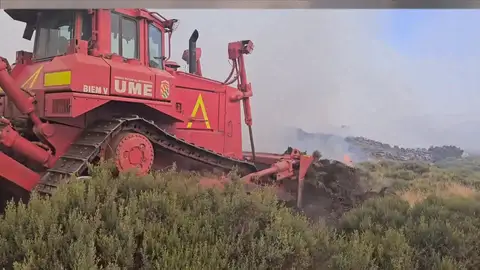 Maquinaria pesada para evitar la propagación de incendios Maquinaria pesada para evitar la propagación de incendios