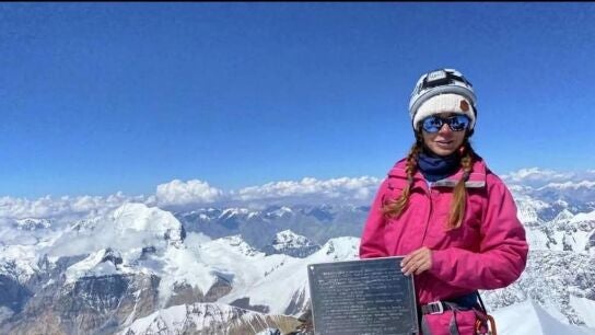 Natalia Nagovitsyna, en una expedicion