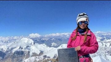 Natalia Nagovitsyna, en una expedicion