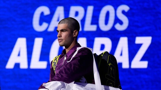 Carlos Alcaraz, antes de su debut ante Opelka