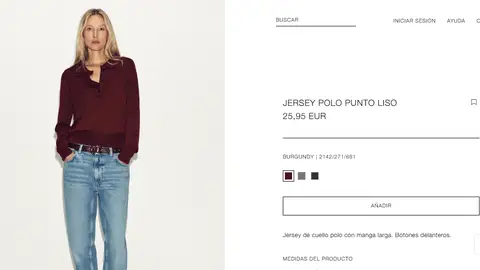 Jersey color burdeos Jersey color burdeos
