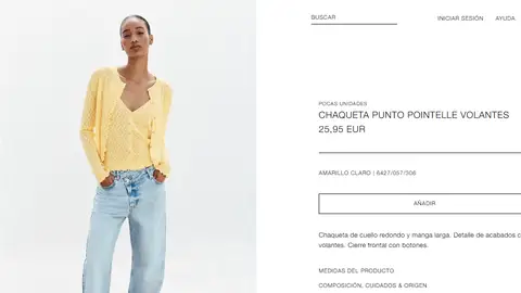 Chaqueta de punto amarillo mantequilla Chaqueta de punto amarillo mantequilla