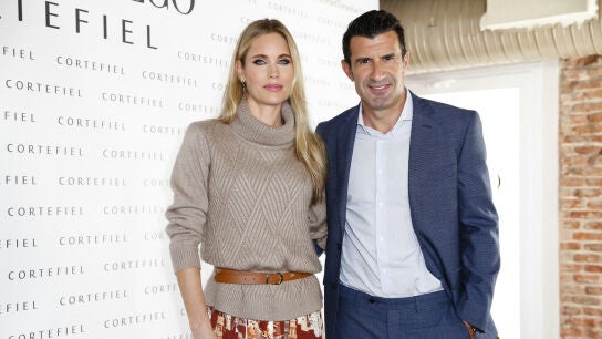 Helene Svedin y Luis Figo
