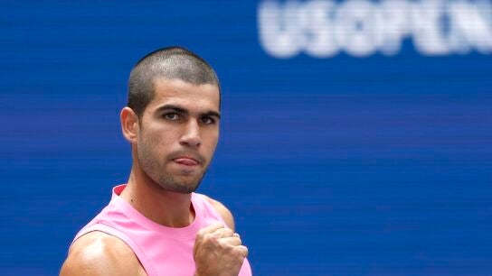 Carlos Alcaraz en el US Open ante Darderi