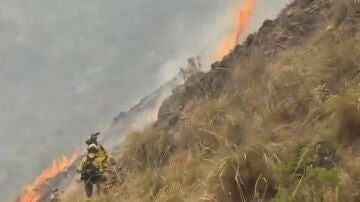 Se elevan a 17 los medios aéreos que actúan para estabilizar el incendio forestal de Lubrín