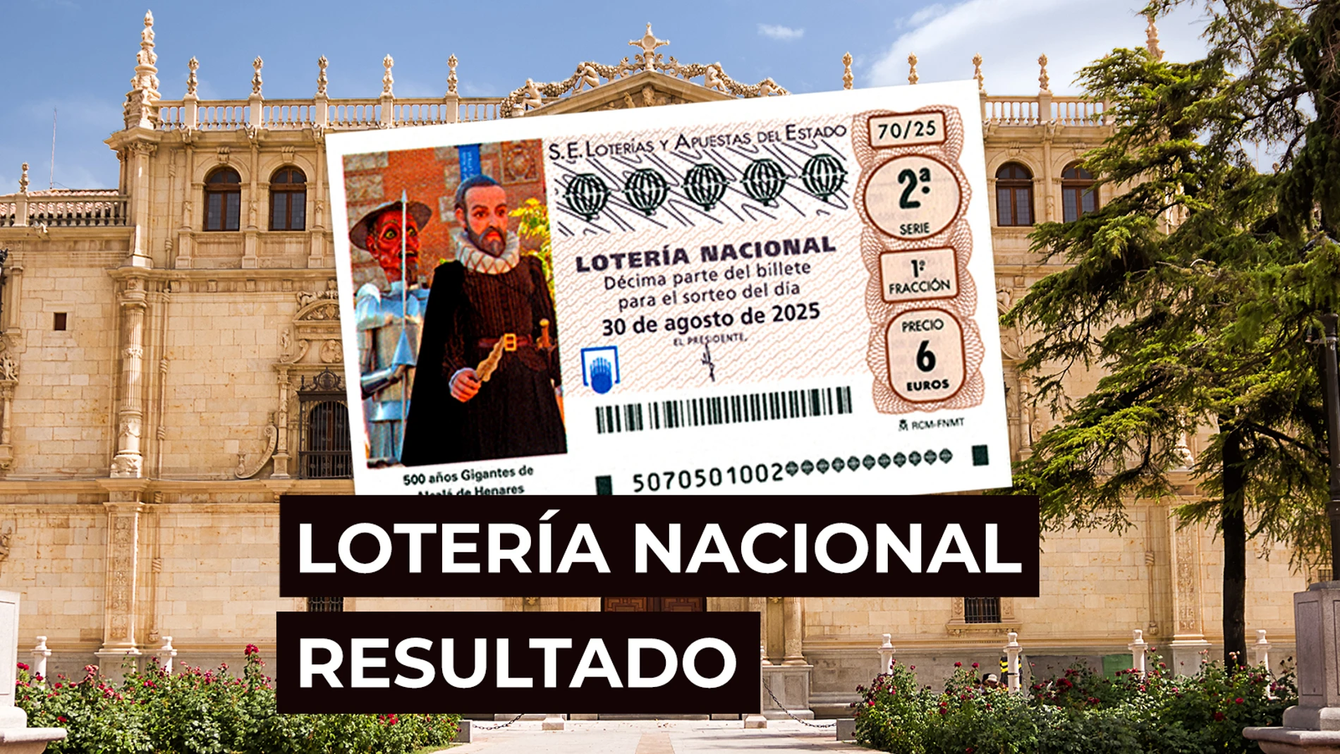 Sorteo Lotería Nacional: Comprobar décimo de hoy sábado 30 de agosto, en directo Sorteo Lotería Nacional: Comprobar décimo de hoy sábado 30 de agosto, en directo
