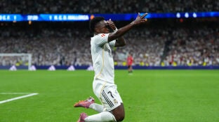 Vinicius Jr celebra su gol ante el Mallorca