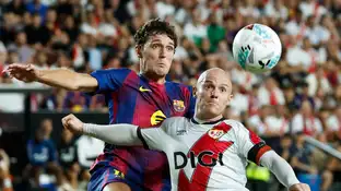 Isi Palazon en el partido ante el Barcelona en Vallecas Isi Palazon en el partido ante el Barcelona en Vallecas