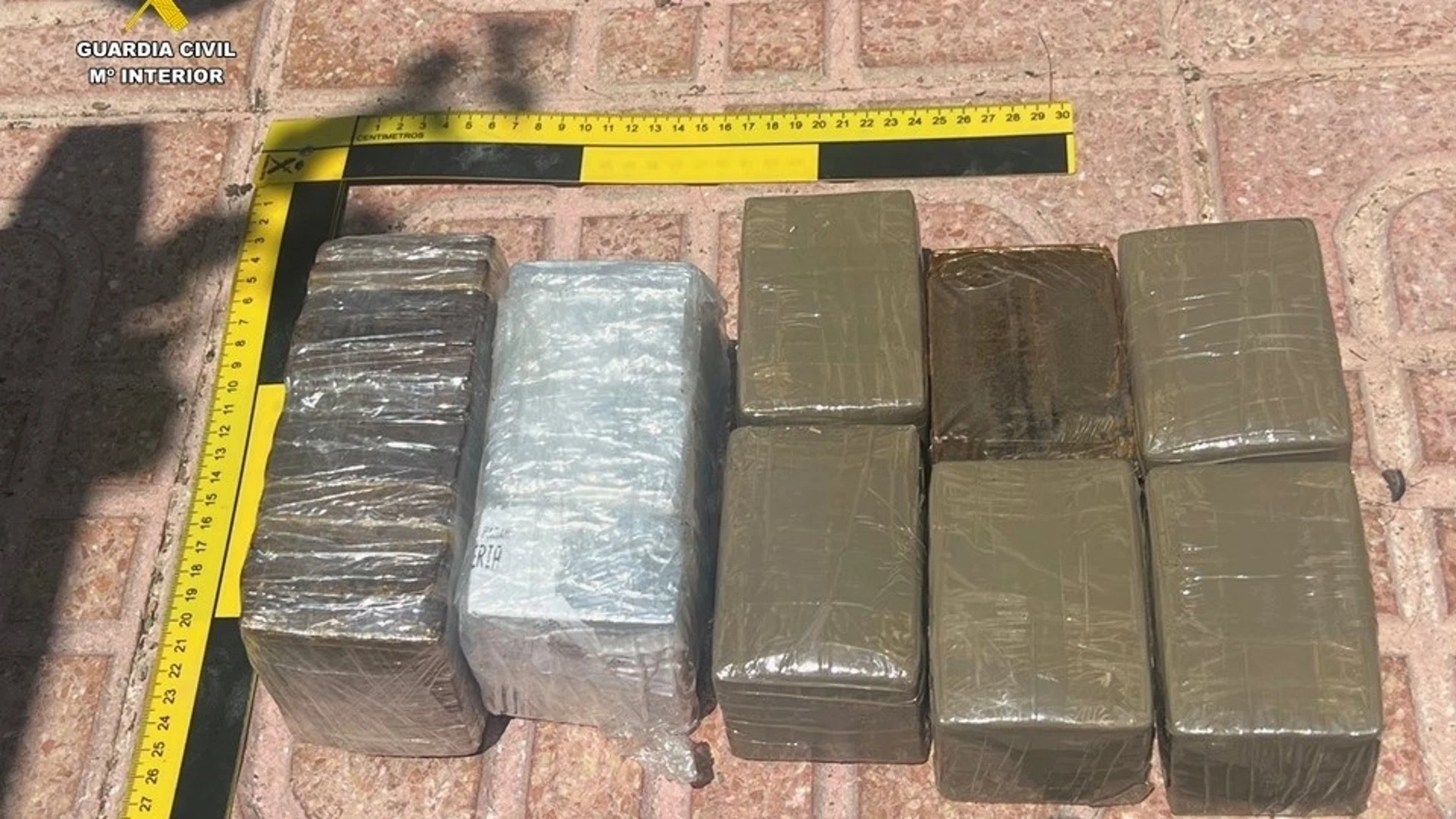Imagen del alijo de droga que se incautó en la vivienda Imagen del alijo de droga que se incautó en la vivienda