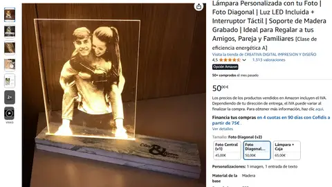 Lámpara personalizada con foto Lámpara personalizada con foto