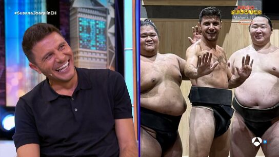 La imagen exclusiva de Joaqu&iacute;n y Susana en El capit&aacute;n en Jap&oacute;n: "Llegue a hacer un combate de sumo"