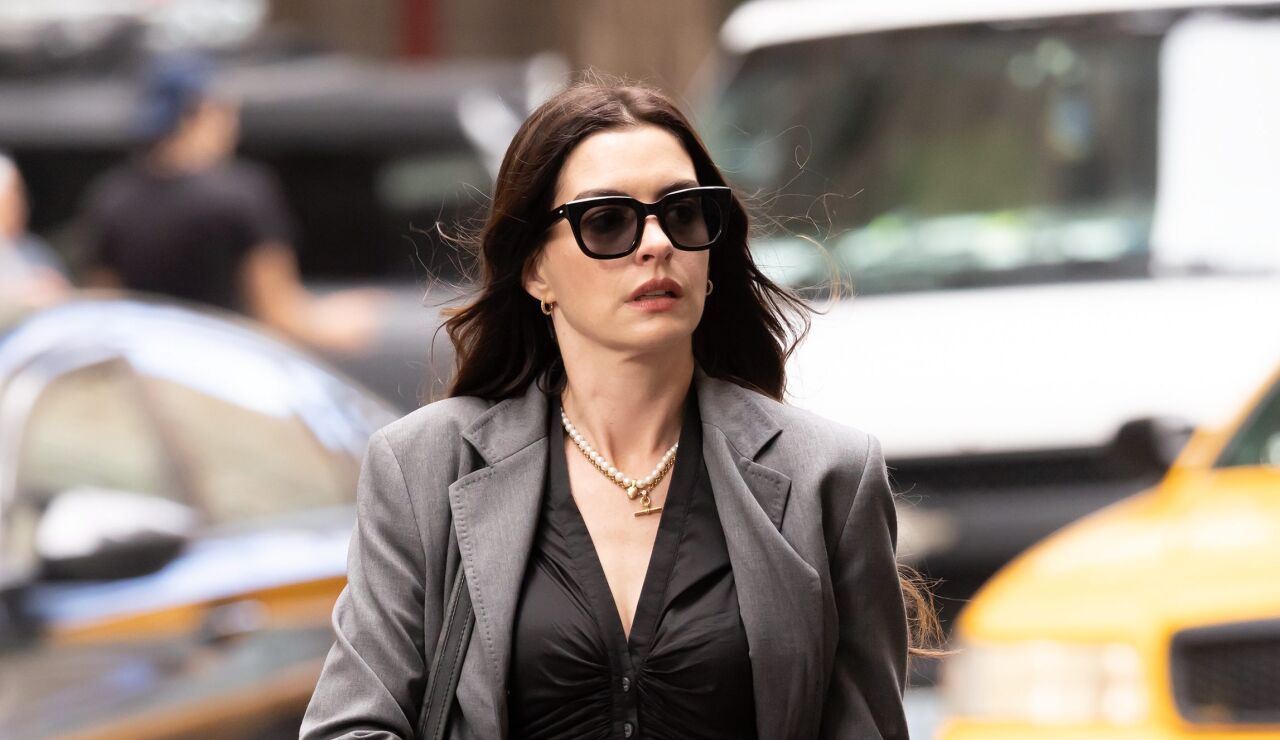 Anne Hathaway rodando El diablo viste de Prada 2