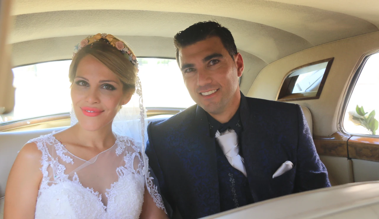 Noelia López y José Antonio Reyes en su boda