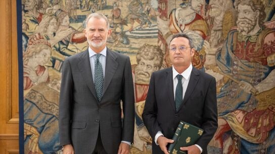El rey Felipe VI recibe en audiencia al fiscal general del Estado, &Aacute;lvaro Garc&iacute;a Ortiz