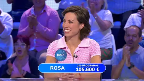 Rosa entra en el club de los 200 programas y marca un hito femenino en Pasapalabra Rosa entra en el club de los 200 programas y marca un hito femenino en Pasapalabra