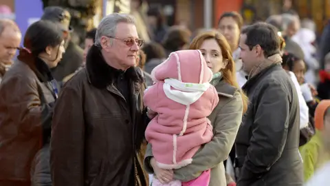 Carlos Larrañaga y Ana Escribano con Paula de pequeña Carlos Larrañaga y Ana Escribano con Paula de pequeña