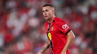 Dani Rodr&iacute;guez en un partido con el RCD Mallorca