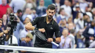 Novak Djokovic, tras ganar a Taylor Firtz en el US Open Novak Djokovic, tras ganar a Taylor Firtz en el US Open
