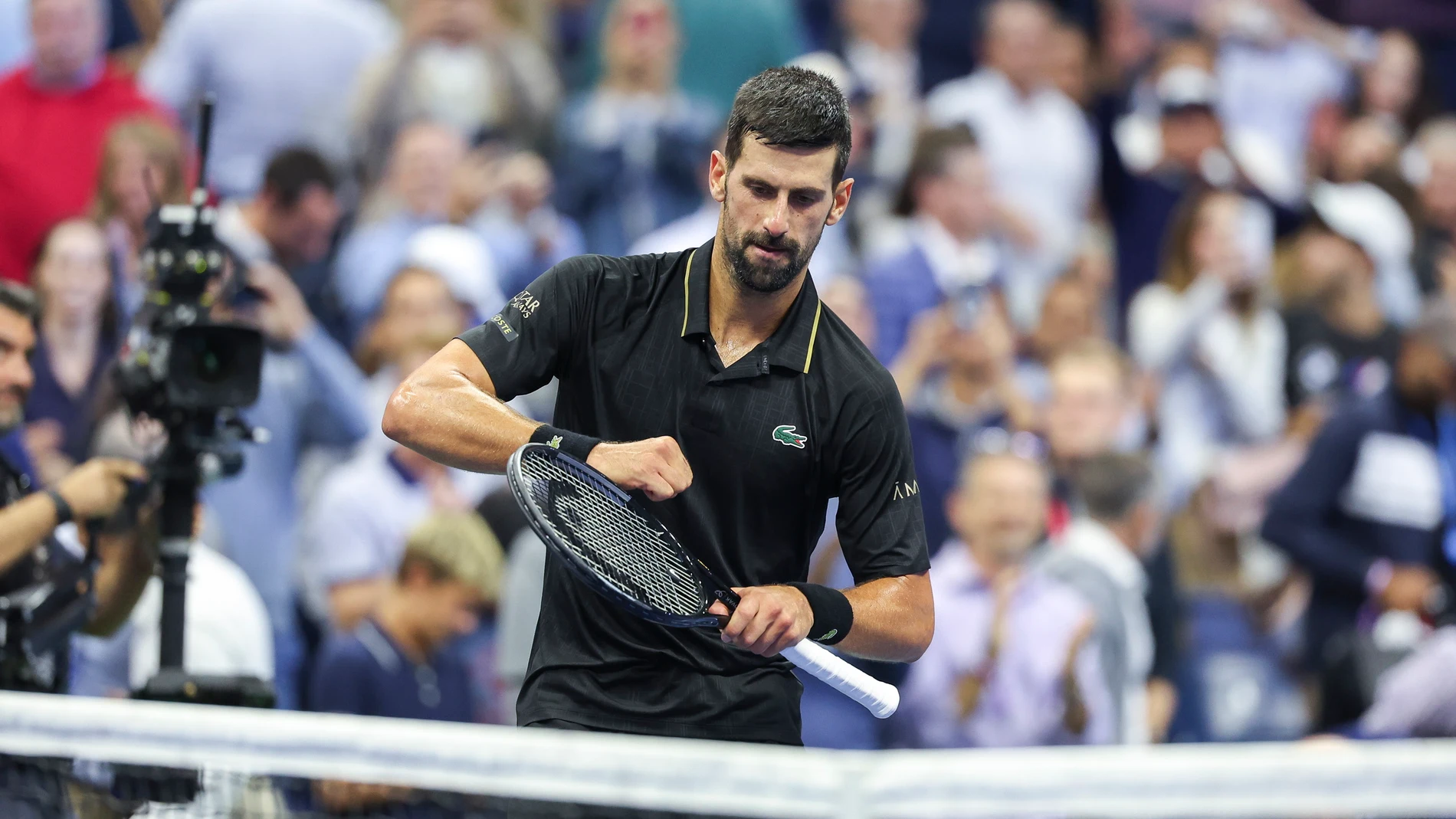 Novak Djokovic, tras ganar a Taylor Firtz en el US Open Novak Djokovic, tras ganar a Taylor Firtz en el US Open