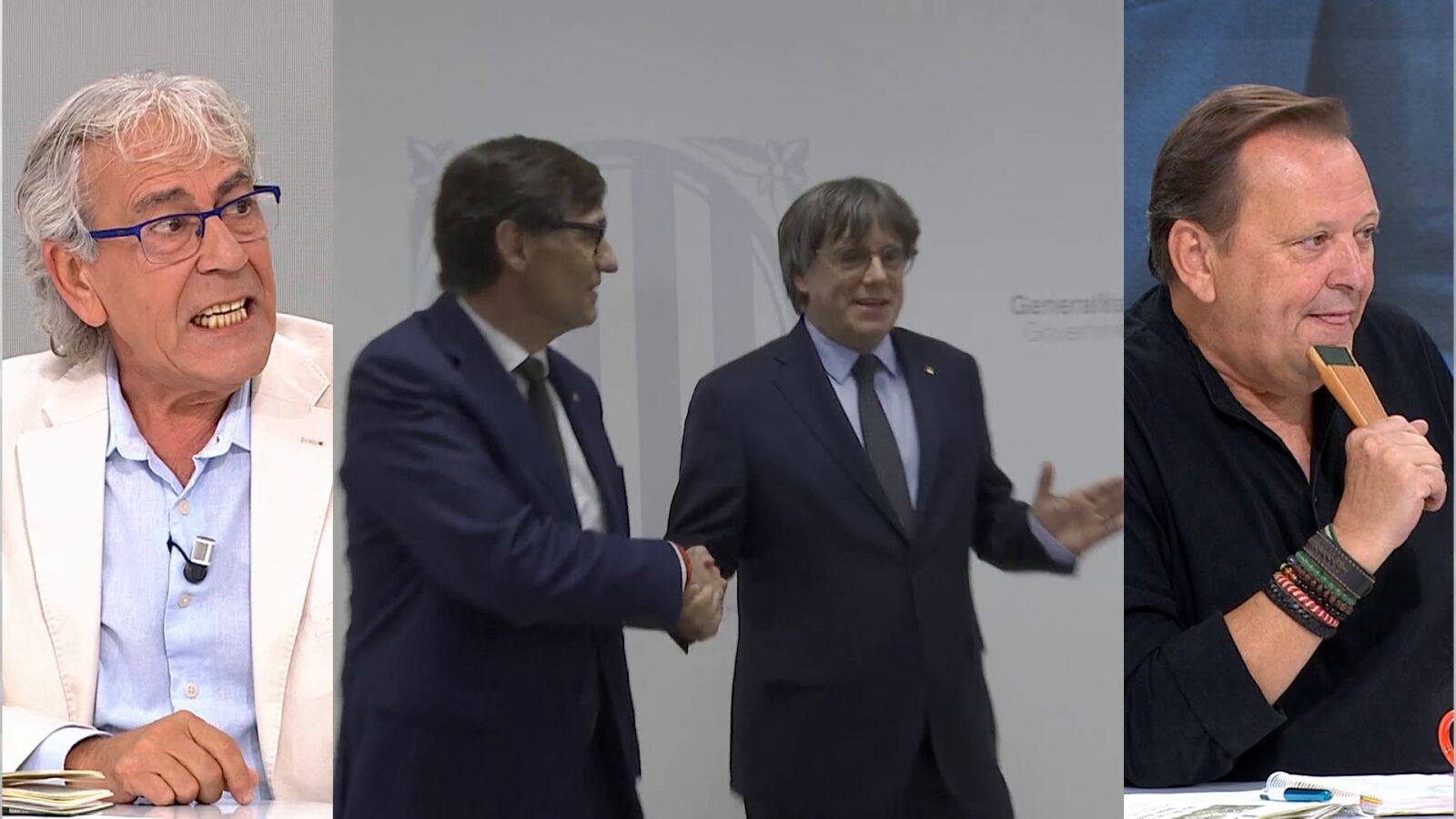 Tensión entre Toni Bolaño y Javier Caraballo por la reunión de Salvador Illa con Carles Puigdemont: 