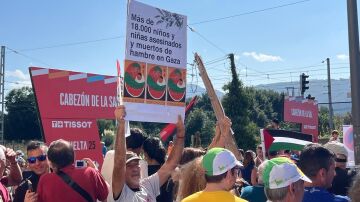 Protestas contra Israel en la etapa 13 de La Vuelta
