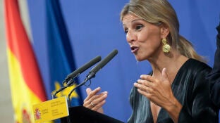 La vicepresidenta segunda y ministra de Trabajo y Econom&iacute;a Social, Yolanda D&iacute;az. 
