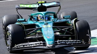 Fernando Alonso durante la clasificaci&oacute;n del GP de Monza