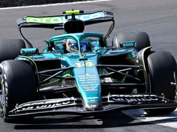 Fernando Alonso durante la clasificación del GP de Monza