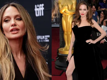 Angelina Jolie recrea su icónica pose de pierna como en los Oscar 2012 en el TIFF Angelina Jolie recrea su icónica pose de pierna como en los Oscar 2012 en el TIFF