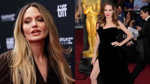 Angelina Jolie recrea su icónica pose de pierna como en los Oscar 2012 en el TIFF Angelina Jolie recrea su icónica pose de pierna como en los Oscar 2012 en el TIFF