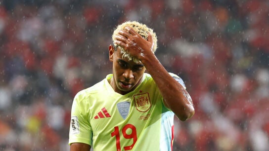 Lamine Yamal en el partido de Espa&ntilde;a en Turqu&iacute;a