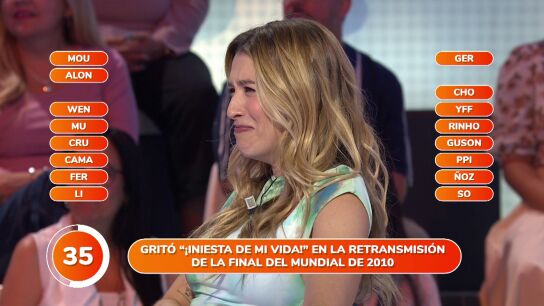 Eva Soriano se marca un &ldquo;balleno&rdquo; al estilo Dory, de &lsquo;Buscando a Nemo&rsquo;, en Pasapalabra
