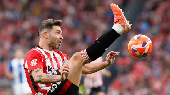 Yeray &Aacute;lvarez, en un partido con el Athletic