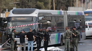El lugar del ataque en ocurrido en el norte de Jerusalén.