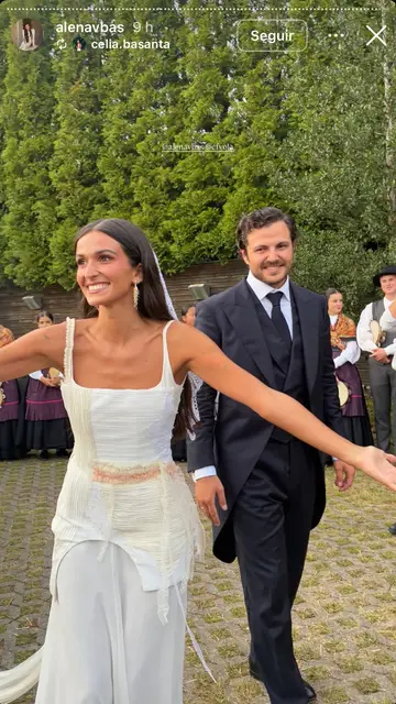 Ale Navarro y su marido en su boda Ale Navarro y su marido en su boda