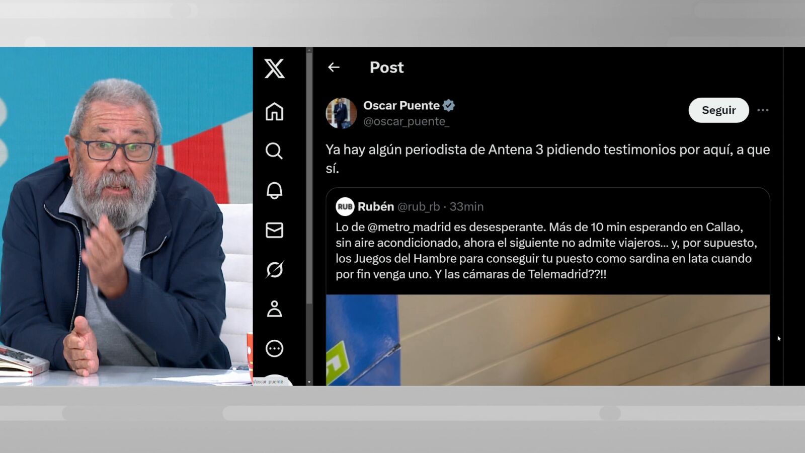 Cándido Méndez, crítico con el último tuit del ministro Óscar Puente señalando a Antena 3: 