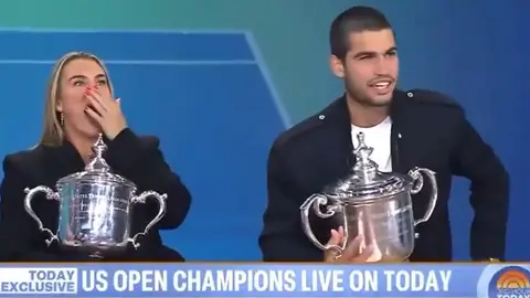 Sabalenka y Alcaraz, en el programa Today Show Sabalenka y Alcaraz, en el programa Today Show